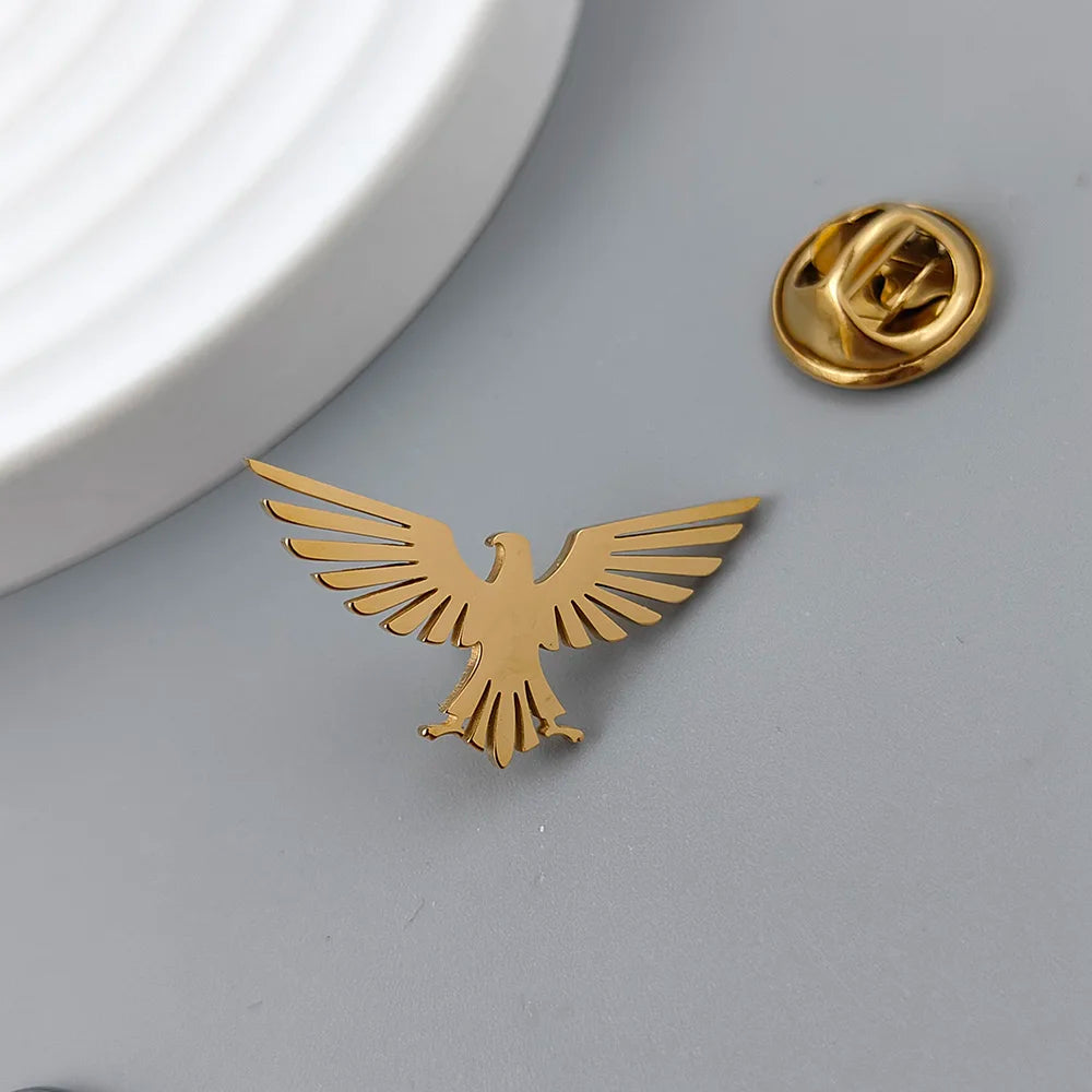 Eagle Stainless steel brooch
