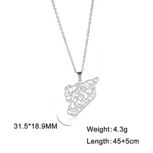 Syria Map Flag Pendant
