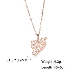 Syria Map Flag Pendant