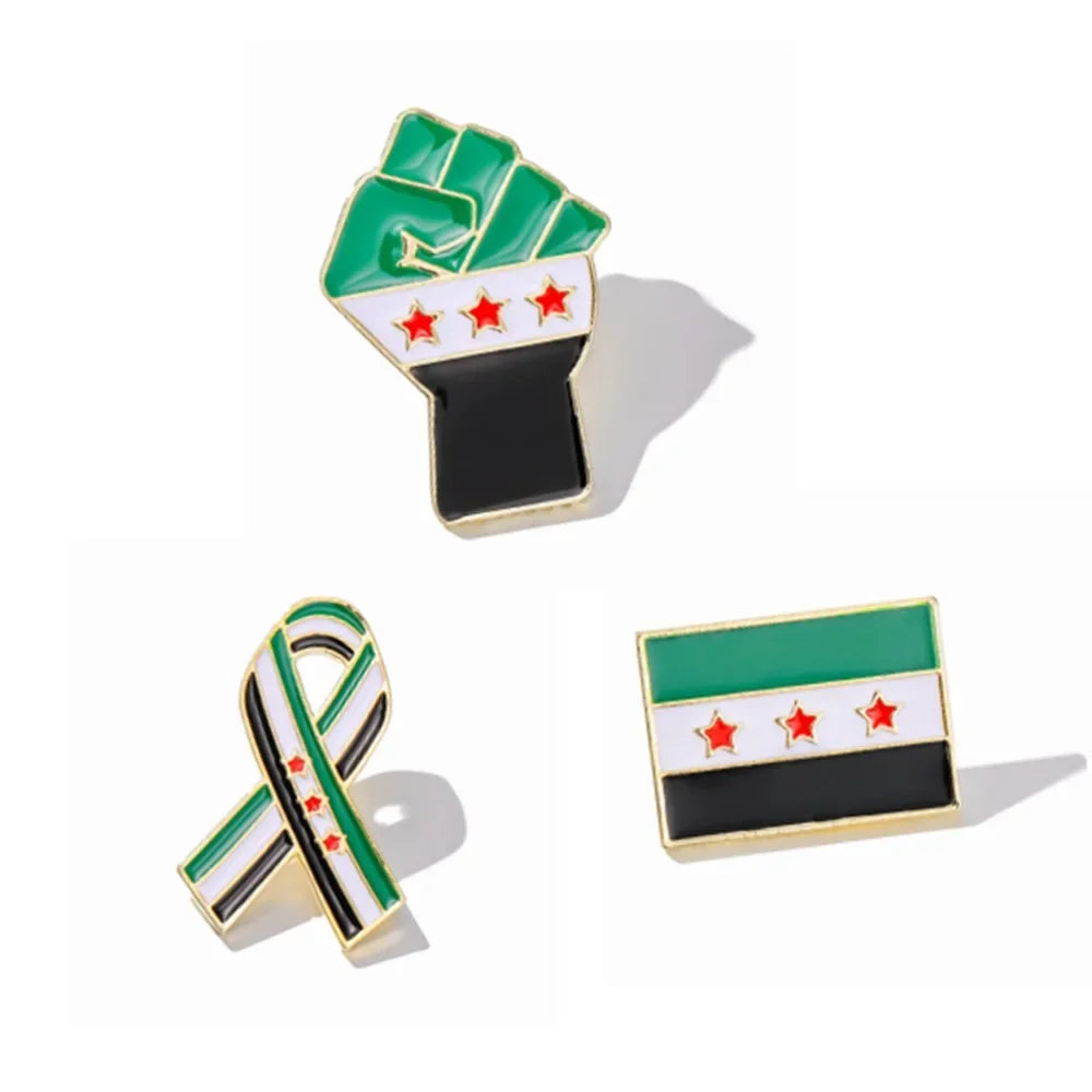 Syria Flag Brooch Syrian