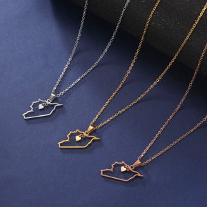 Syria Map Flag Pendant