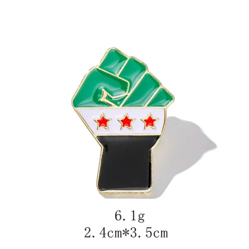 Syria Flag Brooch Syrian