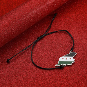 Syria Map Flag Bracelet