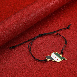 Syria Map Flag Bracelet