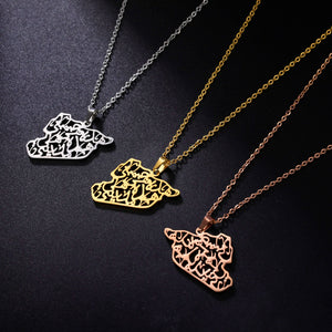 Syria Map Flag Pendant